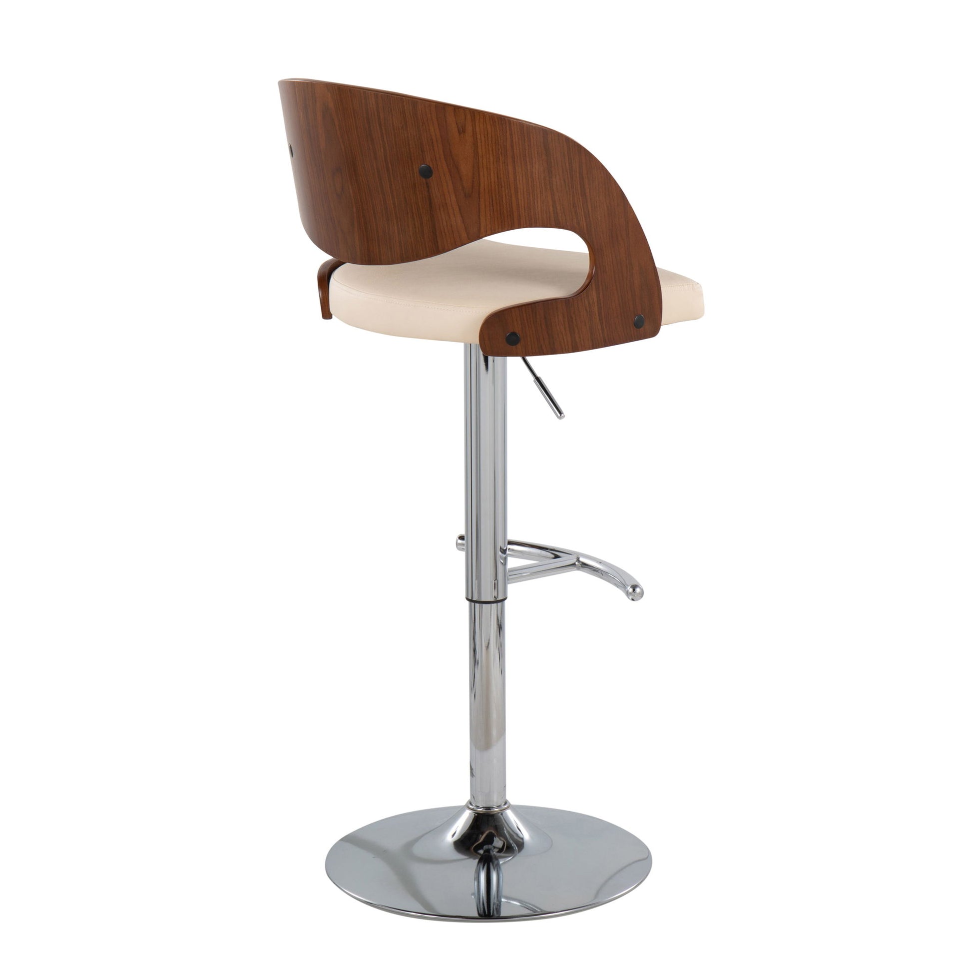 Pino - Mid Century Modern Adjustable Barstool With Swivel Lumi Source
