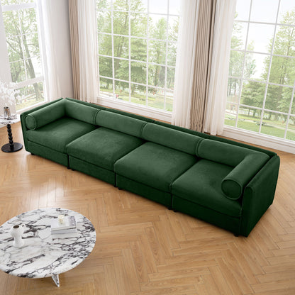 Stylish Chenille Sofa With Storage Seat And Cylindrical Backrest Home Essentials