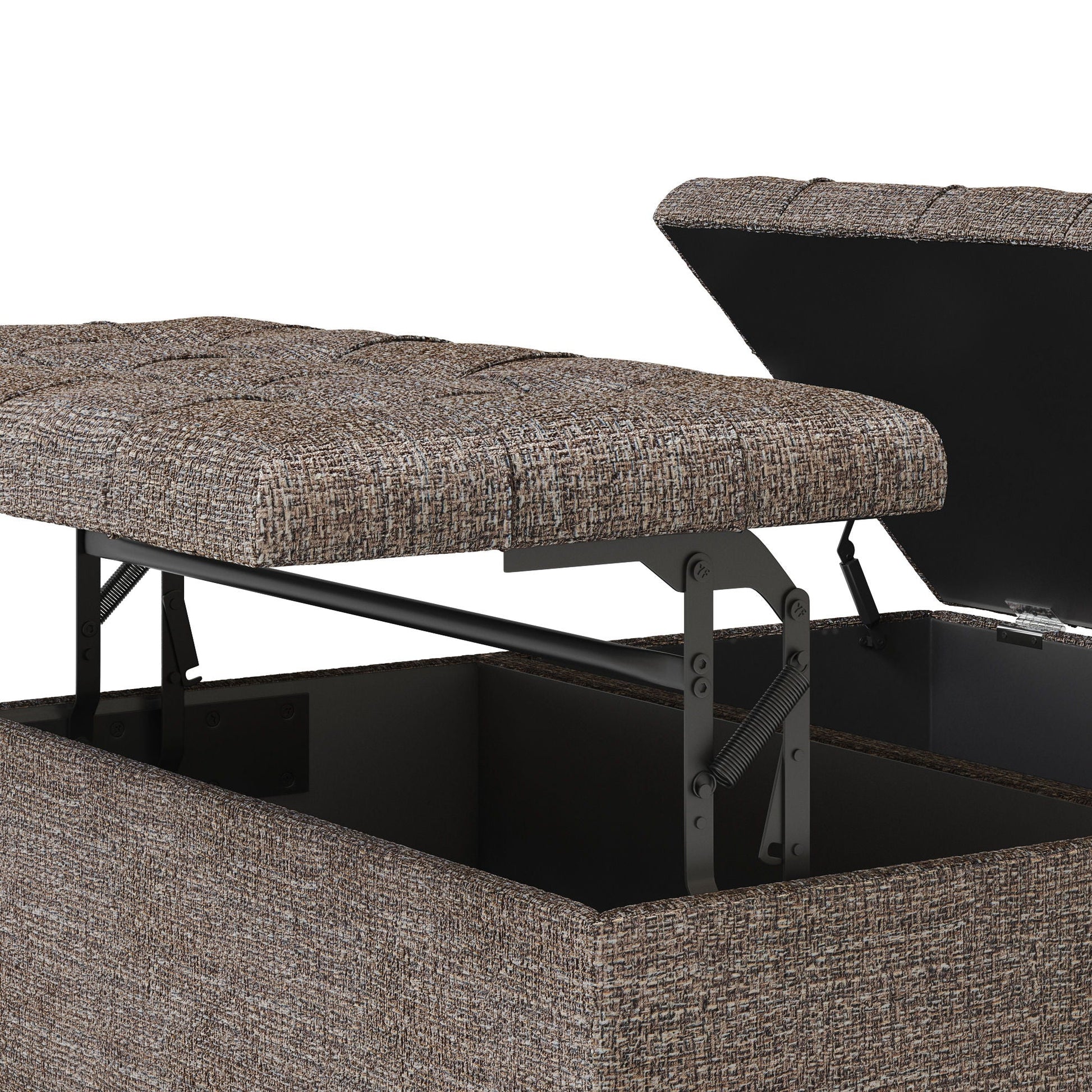 Harrison - Upholstered Coffee Table Storage Ottoman Simpli-Home