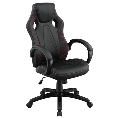 Norset - Upholstered Adjustable Home Office Desk Chair - Black Furniture Max