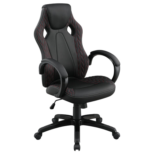 Norset - Upholstered Adjustable Home Office Desk Chair - Black Furniture Max
