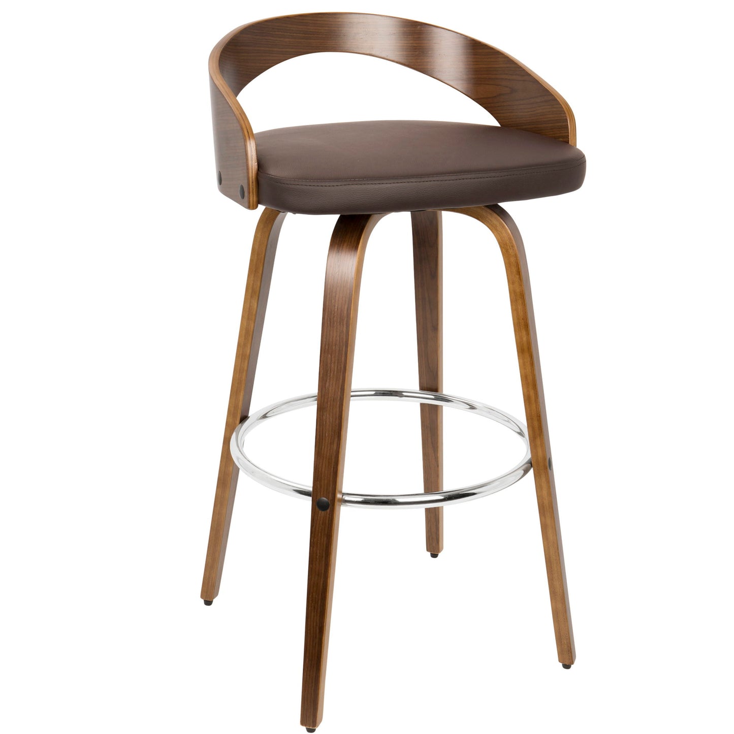 Grotto - Mid Century Elegant Design Modern Barstool With Swivel (Set of 2) Lumi Source