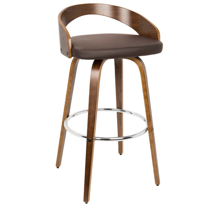 Grotto - Mid Century Elegant Design Modern Barstool With Swivel (Set of 2) Lumi Source