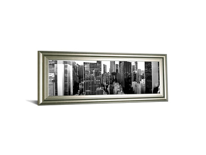 Panorama Of NYC VII By Jeff Pica - Framed Print Wall Art - Black