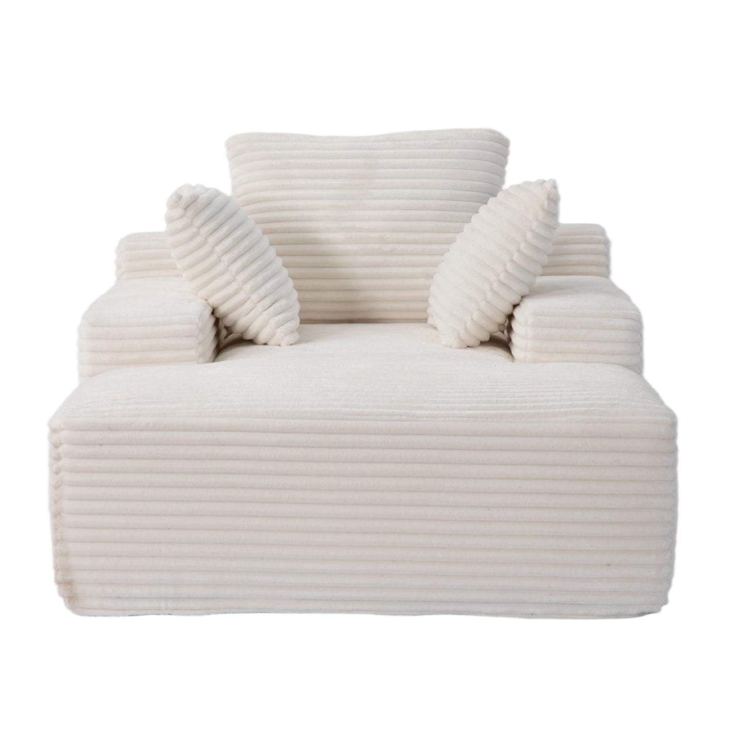 Oversized Chaise Lounge Chair Cozy Cloud Couch With 3 Throw Pillows And Wide Armrest Home Essentials