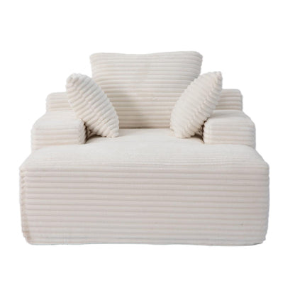 Oversized Chaise Lounge Chair Cozy Cloud Couch With 3 Throw Pillows And Wide Armrest Home Essentials