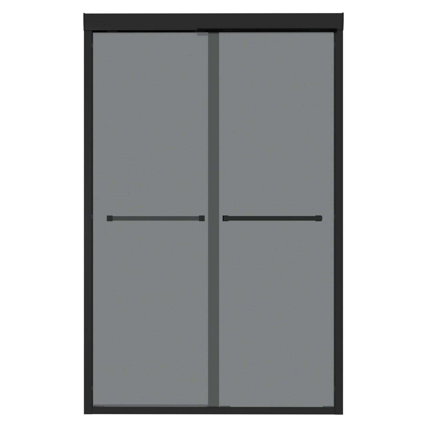 Double Sliding Glass Shower Door 8Mm Tempered Glass With Stainless Steel Frame - Matte Black Daily Nest