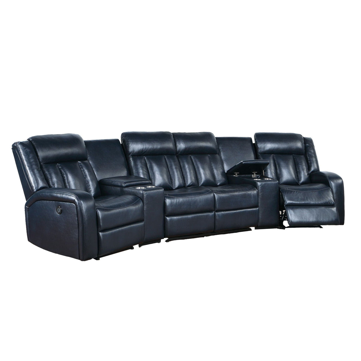 Reclining Sectional Sofa Set With Console Cup Holders USB Ports And Track Arms Home Essentials