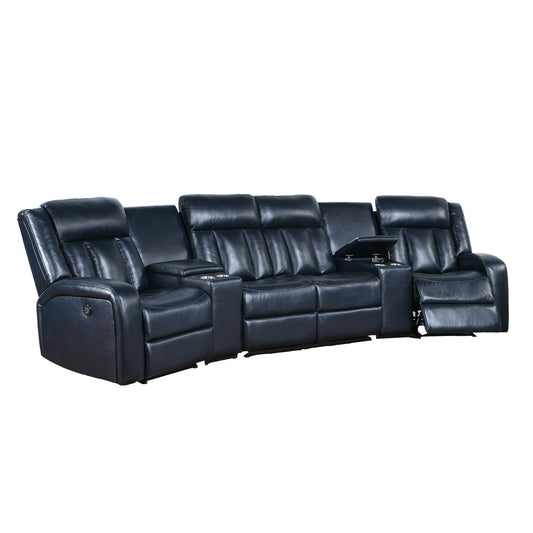 Reclining Sectional Sofa Set With Console Cup Holders USB Ports And Track Arms Home Essentials