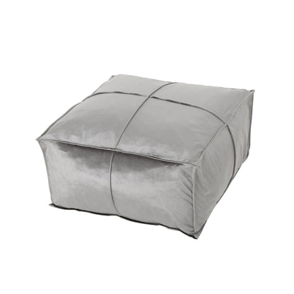 Nati - Square Pouf Ottoman And Floor Cushion - Smoke Home Essentials