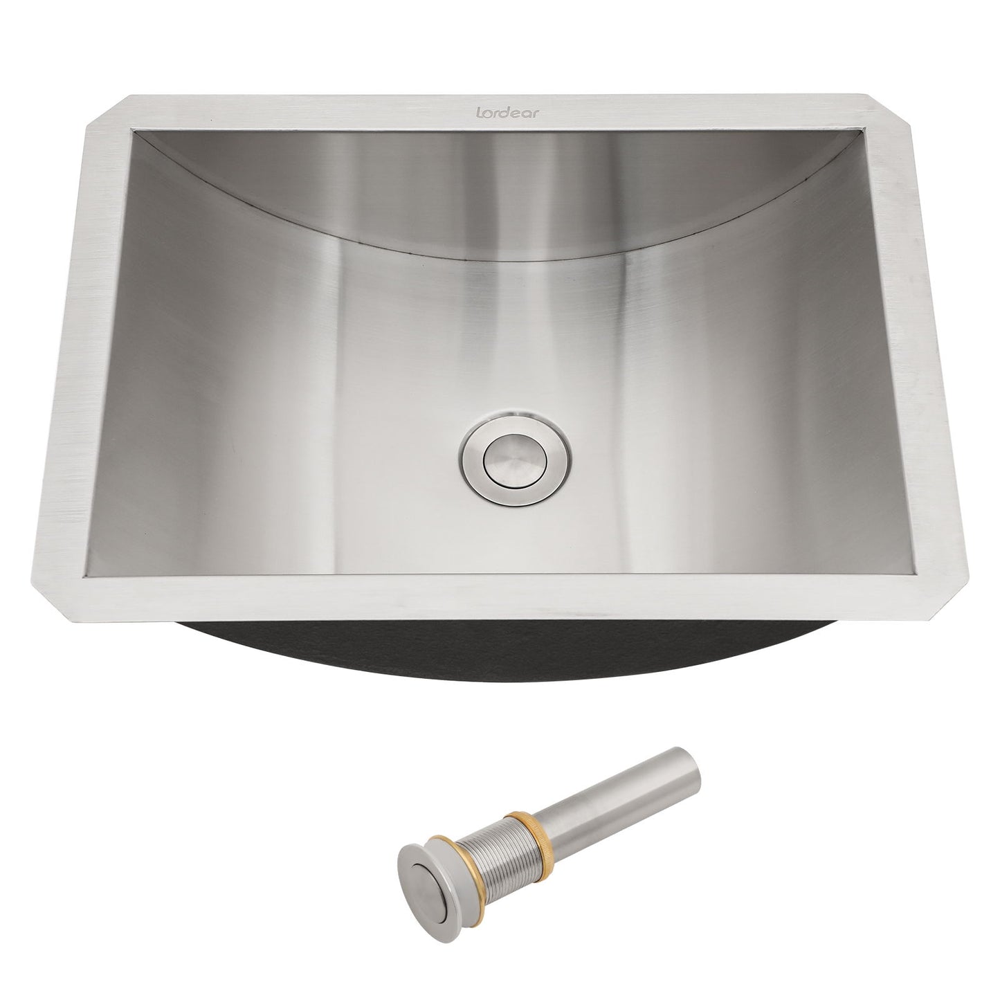 Undermount Bathroom Sink With Pop Up Drain, Durable Material, Easy Clean Nano Finish - Brushed Nickel Daily Nest