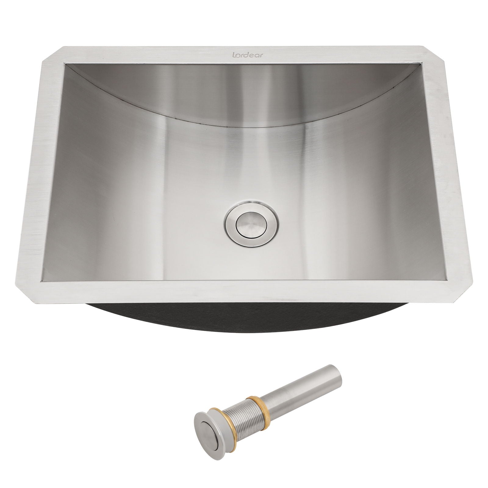 Undermount Bathroom Sink With Pop Up Drain, Durable Material, Easy Clean Nano Finish - Brushed Nickel Daily Nest