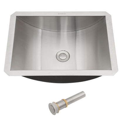 Undermount Bathroom Sink With Pop Up Drain, Durable Material, Easy Clean Nano Finish - Brushed Nickel Daily Nest
