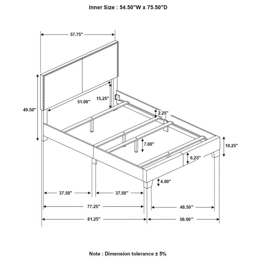 Boyd - Upholstered Panel Bed CoasterEveryday