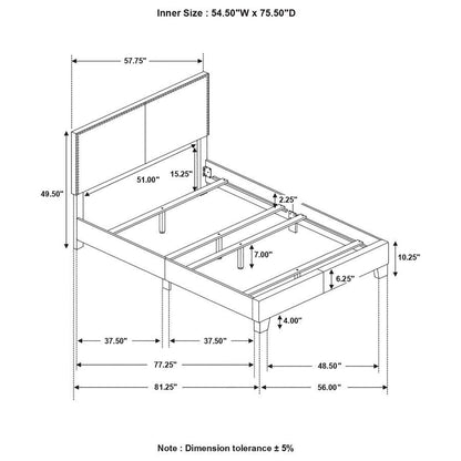 Boyd - Upholstered Panel Bed CoasterEveryday