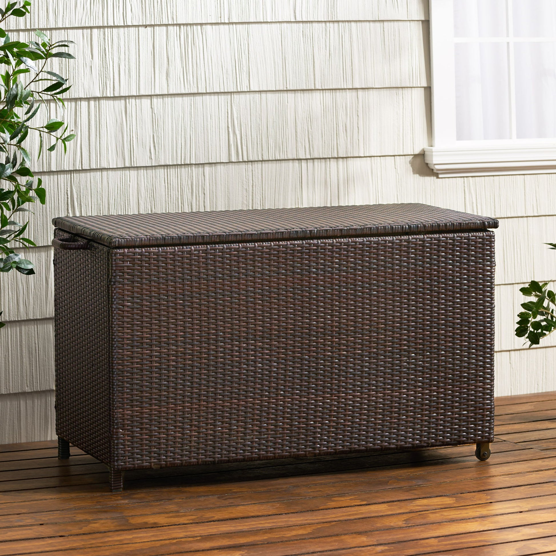 Blake - Wicker Cushion Box - Brown Multi Noble House