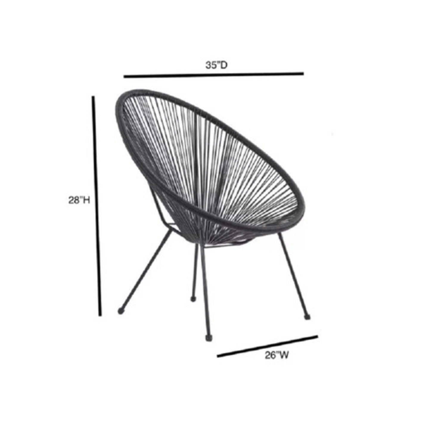 Modern Egg Shaped String Chairs (Set of 2) LSI Patio Furniture