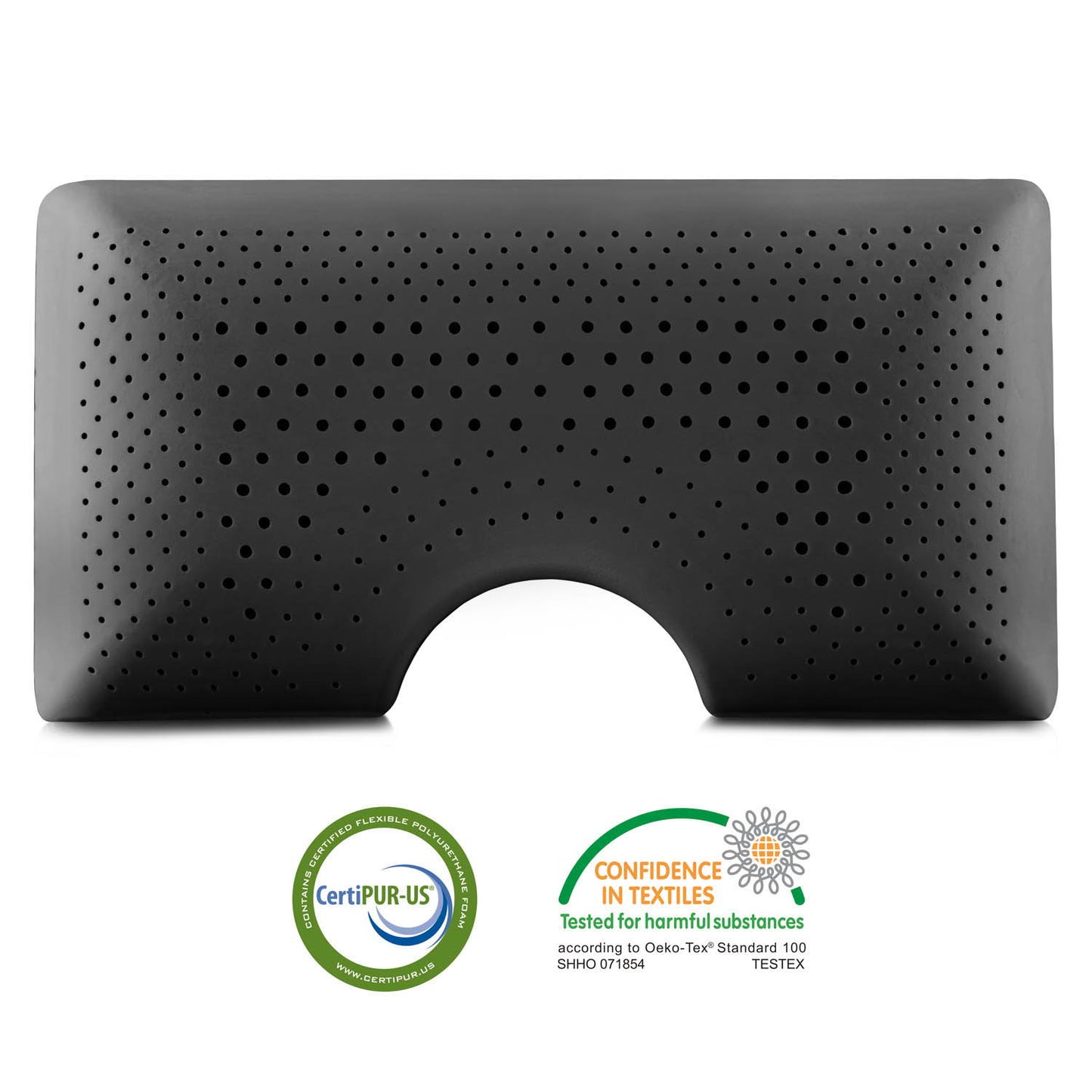 Shoulder Zoned Dough - Bamboo Charcoal Pillow Malouf
