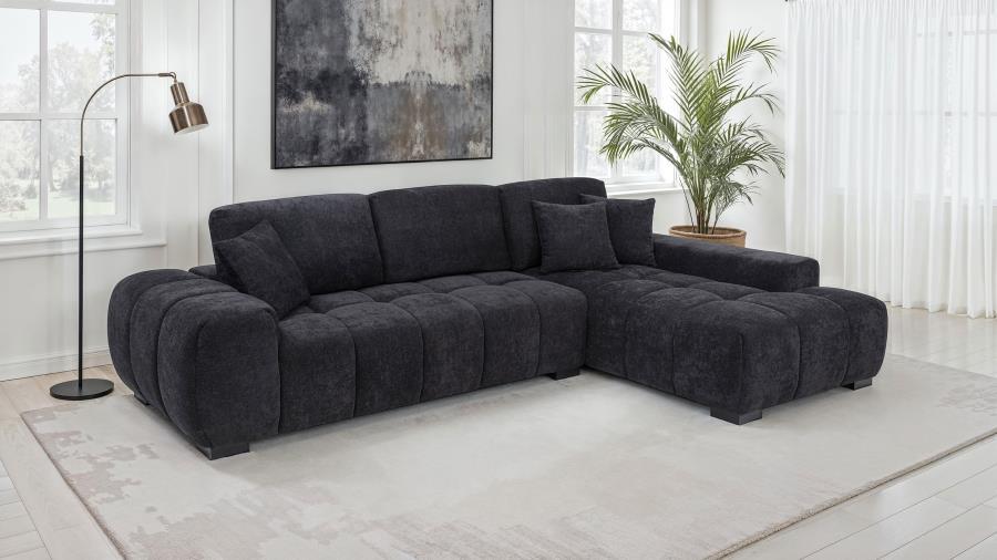 Octavia - Fabric Upholstered Sectional Chaise Sofa Coaster Fine Furniture