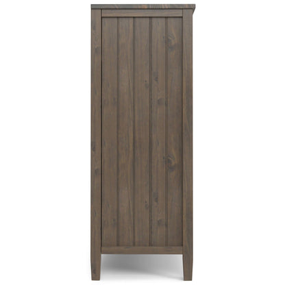 Lev - Medium Storage Cabinet - Smoky Brown Simpli-Home