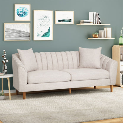 Contemporary 3 Seater Sofa With Accents Noble House