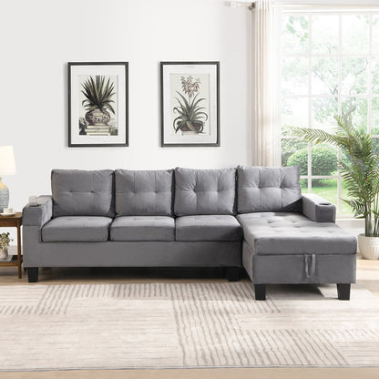 Modern Sectional Sofa Set With L Shape Chaise Lounge And Storage Home Essentials