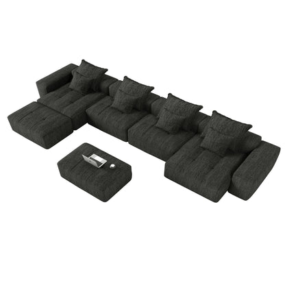 Modern Oversized Diy Combination Modular Sectional Sofa With Pillows Home Essentials