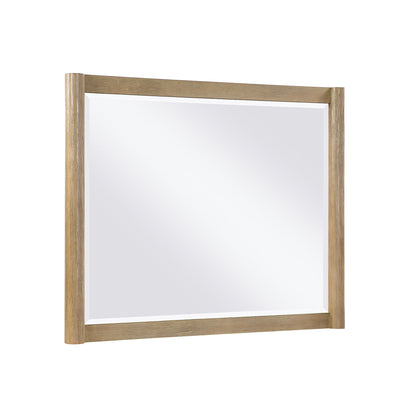 Sarai - Mirror With Sleek Frame And Rounded Sides - Brown Global Furniture USA