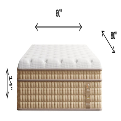 14" Hybrid Mattress With Innerspring & Gel Memory Foam Somnus Mattress USA