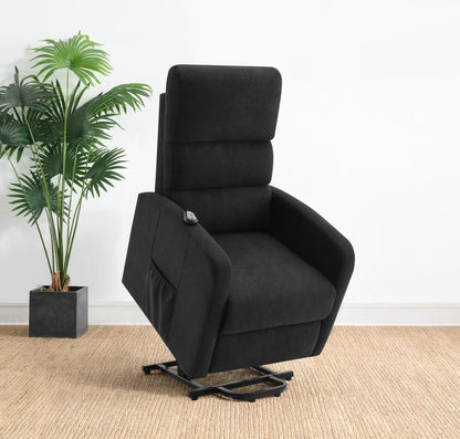 Amsdell - Upholstered Power Lift Recliner With Remote - Black Coaster Fine Furniture