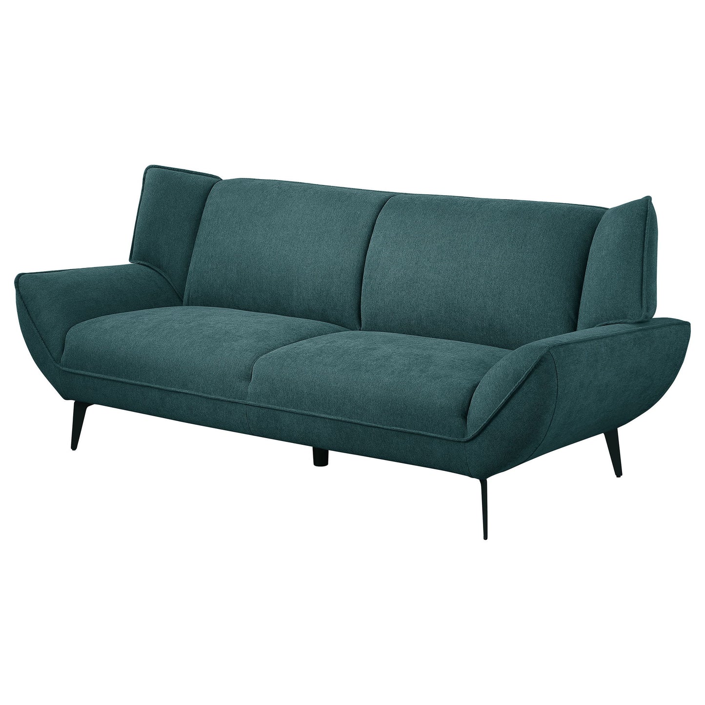 Logan - Flared Arm Sofa Sofa - Teal Blue Furniture Max