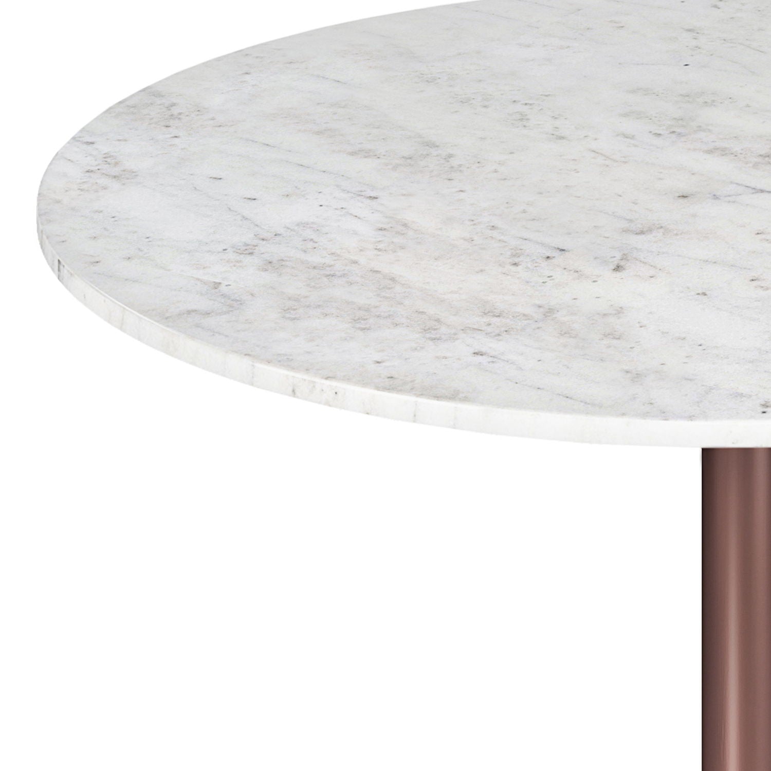 Osborne - Round Dining Table - White / Copper Simpli-Home