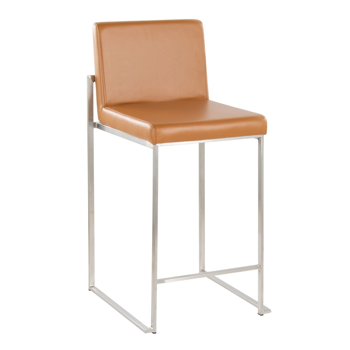 Fuji - Contemporary High Back Barstool (Set of 2) Lumi Source