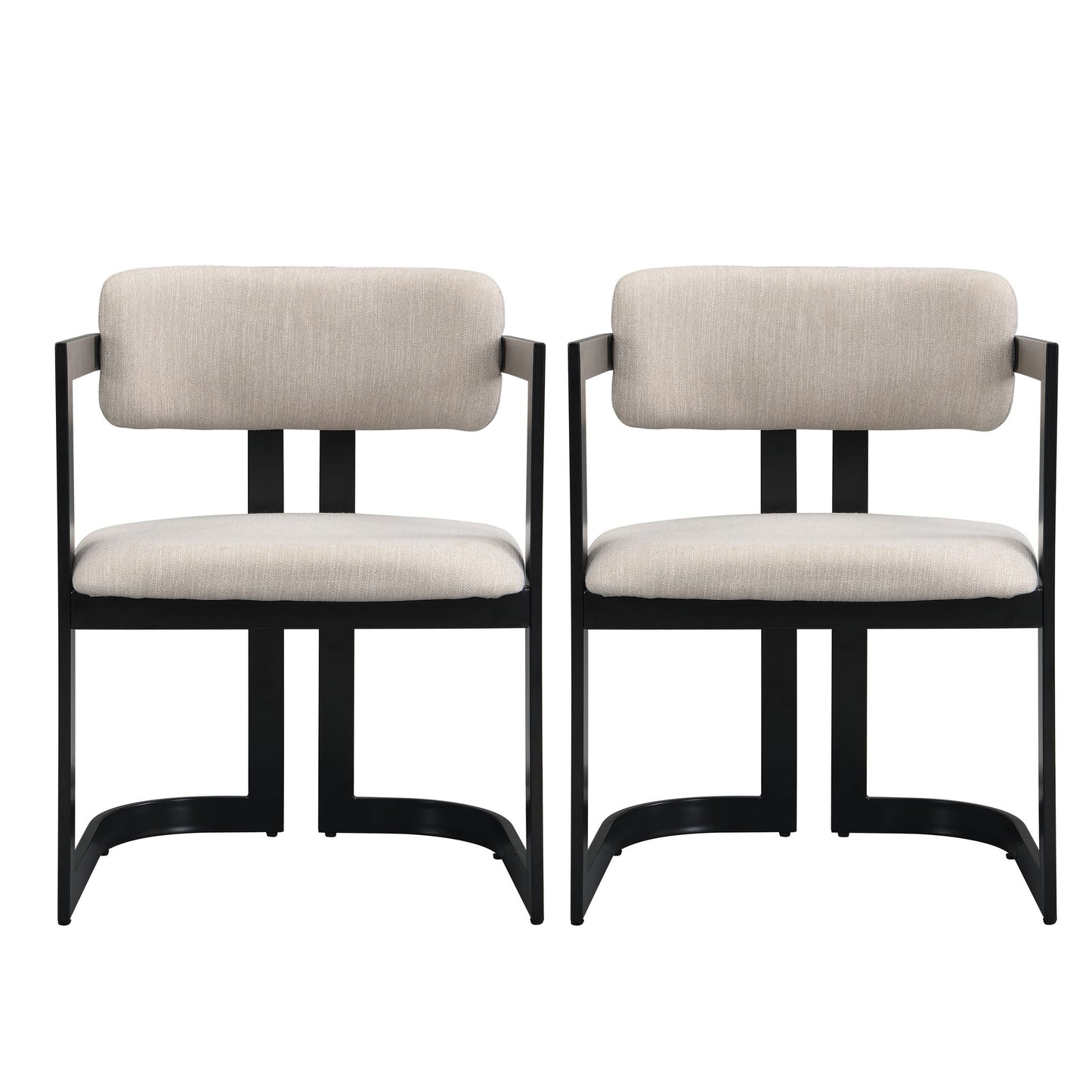 Upholstered Dining Armchairs (Set of 2) Noble House