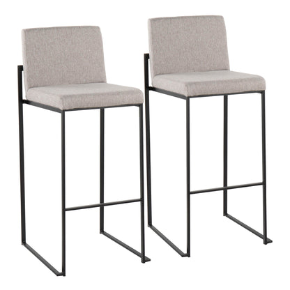 Fuji - Contemporary High Back Barstool Elegant Design Lumi Source