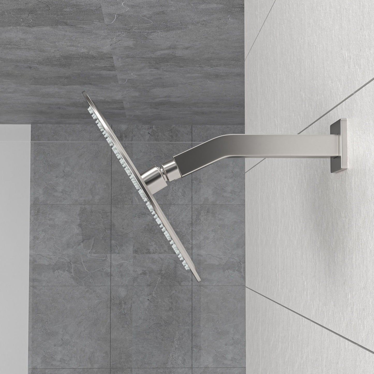 Elegant 6" Shower Arm With Flange, Stainless Steel Construction For Rain Shower Heads Daily Nest
