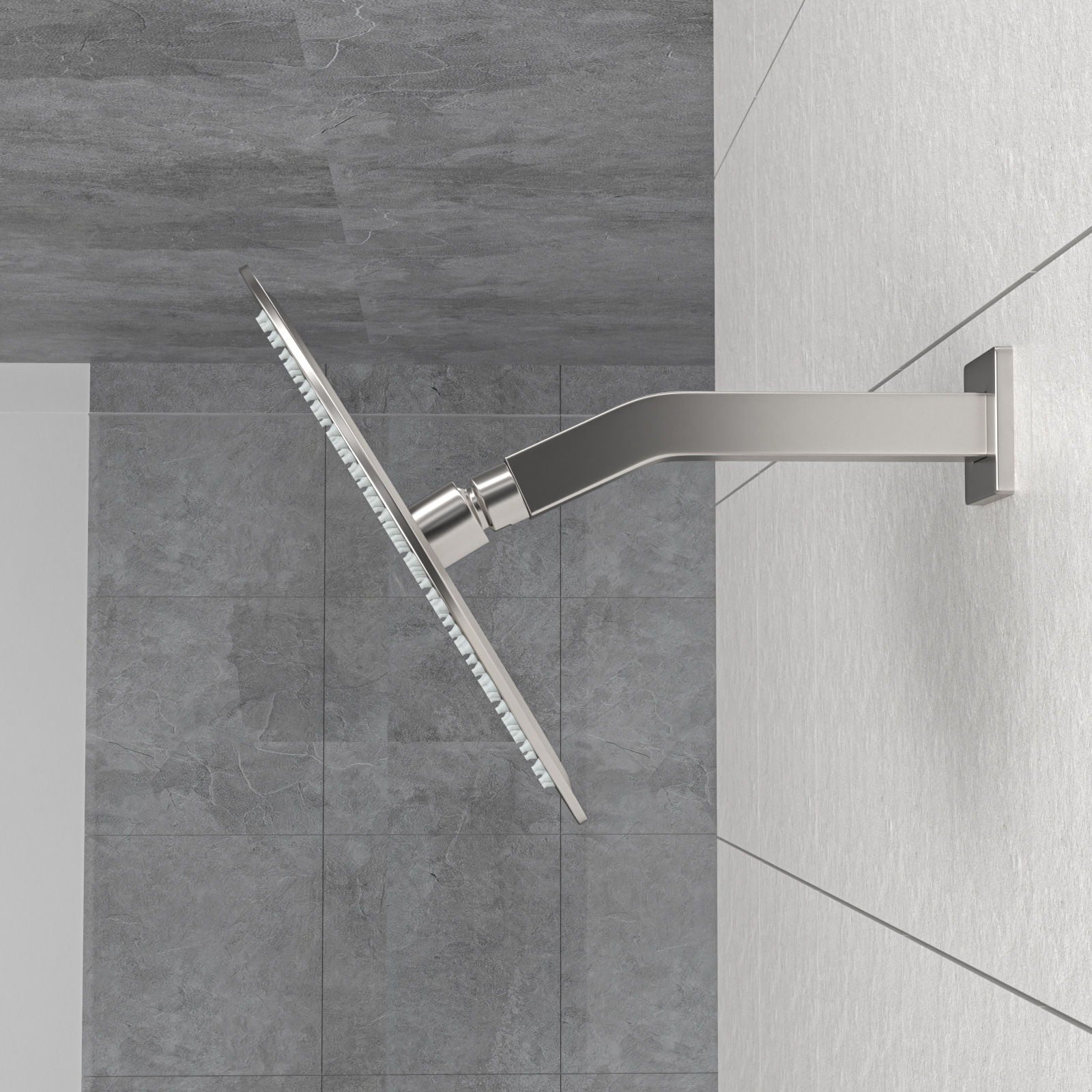 Elegant 6" Shower Arm With Flange, Stainless Steel Construction For Rain Shower Heads Daily Nest