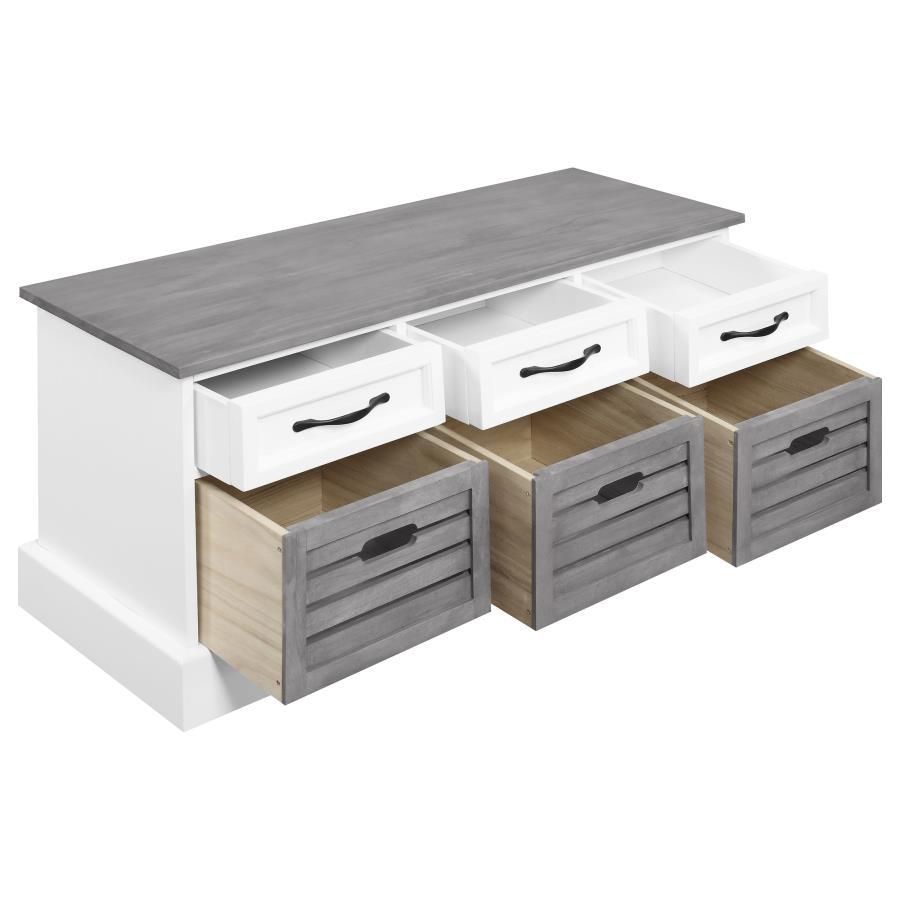Alma - 3-Drawer Storage Bench CoasterEssence