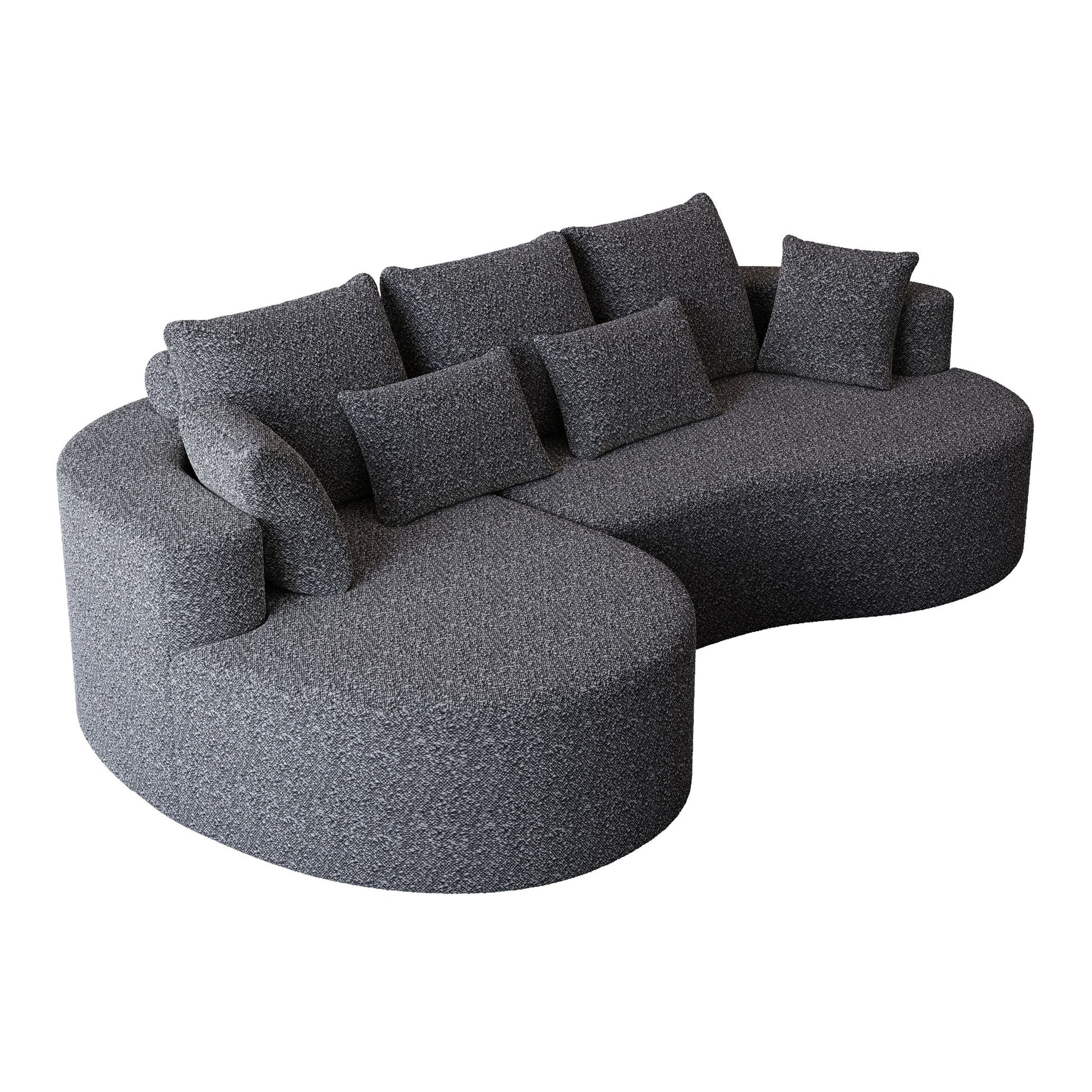 Curved Oversized Sectional Sofa With Extra Deep Seat Home Essentials