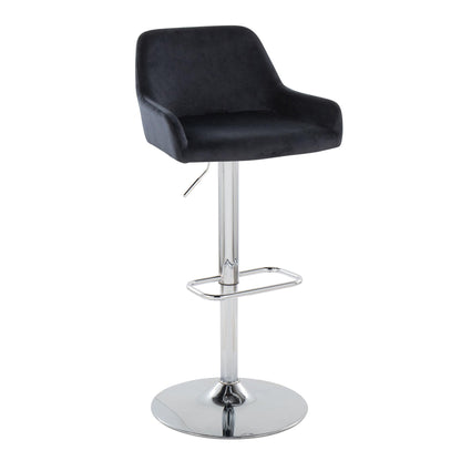 Daniella - Contemporary Adjustable Barstool With Swivel With Rounded Rectangle Footrest (Set of 2) Lumi Source
