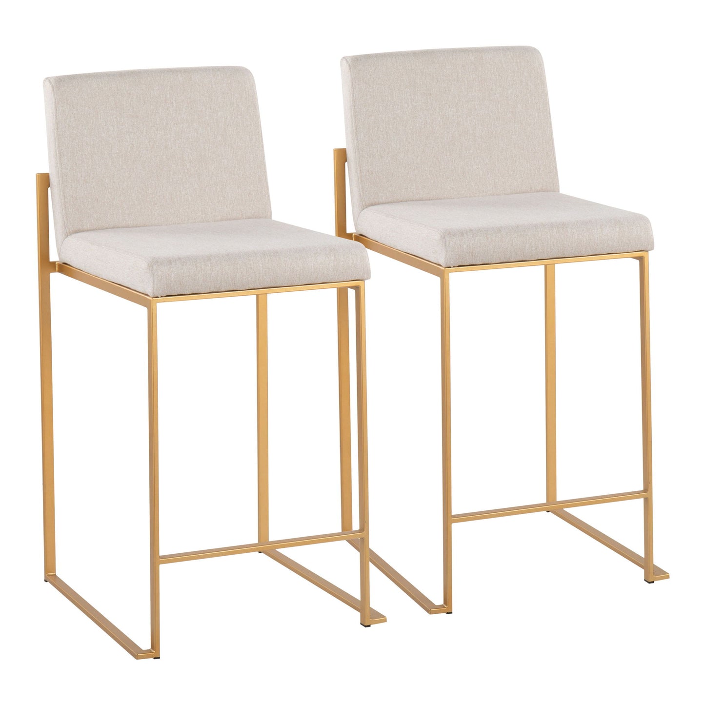 Fuji - Contemporary High Back Stylish Counter Stool Lumi Source