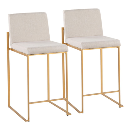 Fuji - Contemporary High Back Stylish Counter Stool Lumi Source