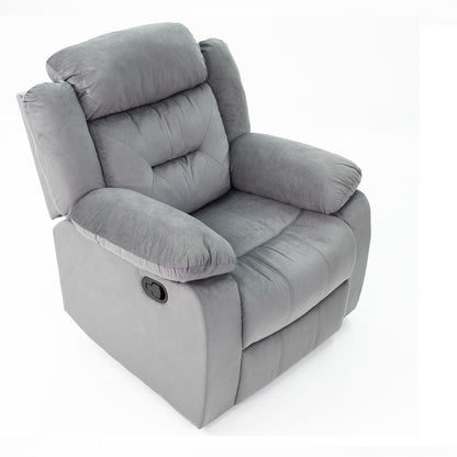 Modern Manual Recliner With Padded Seat And Pillow Arms Home Essentials