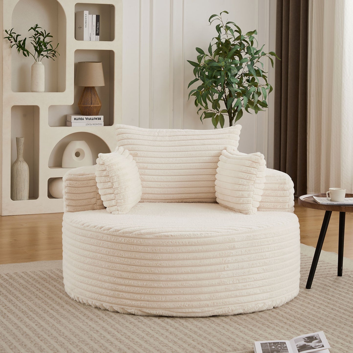 Modern Single Sofa With Backrest Pillow For Living Room Home Essentials
