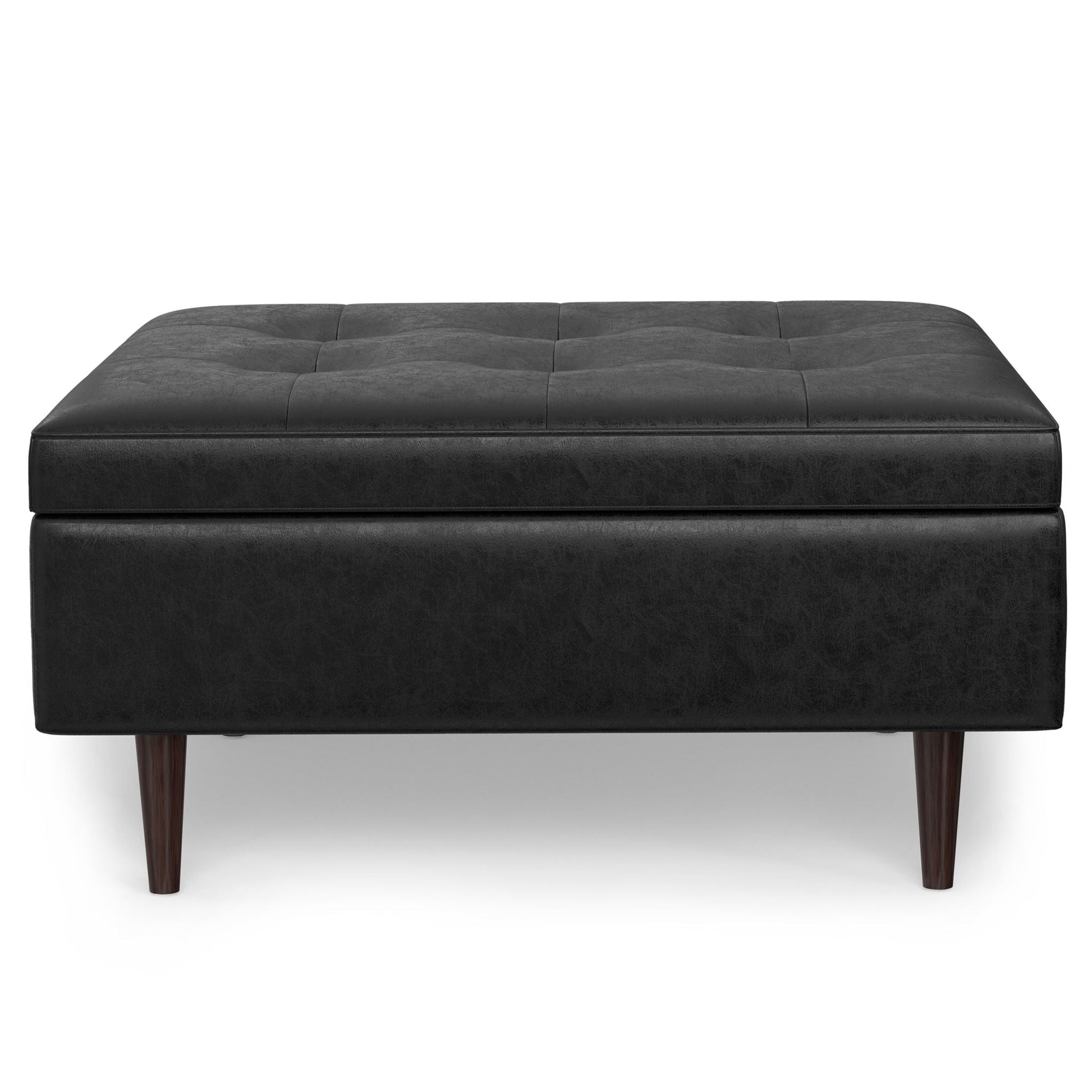Shay - Large Square Coffee Table Storage Ottoman Mid-Century Style Simpli-Home