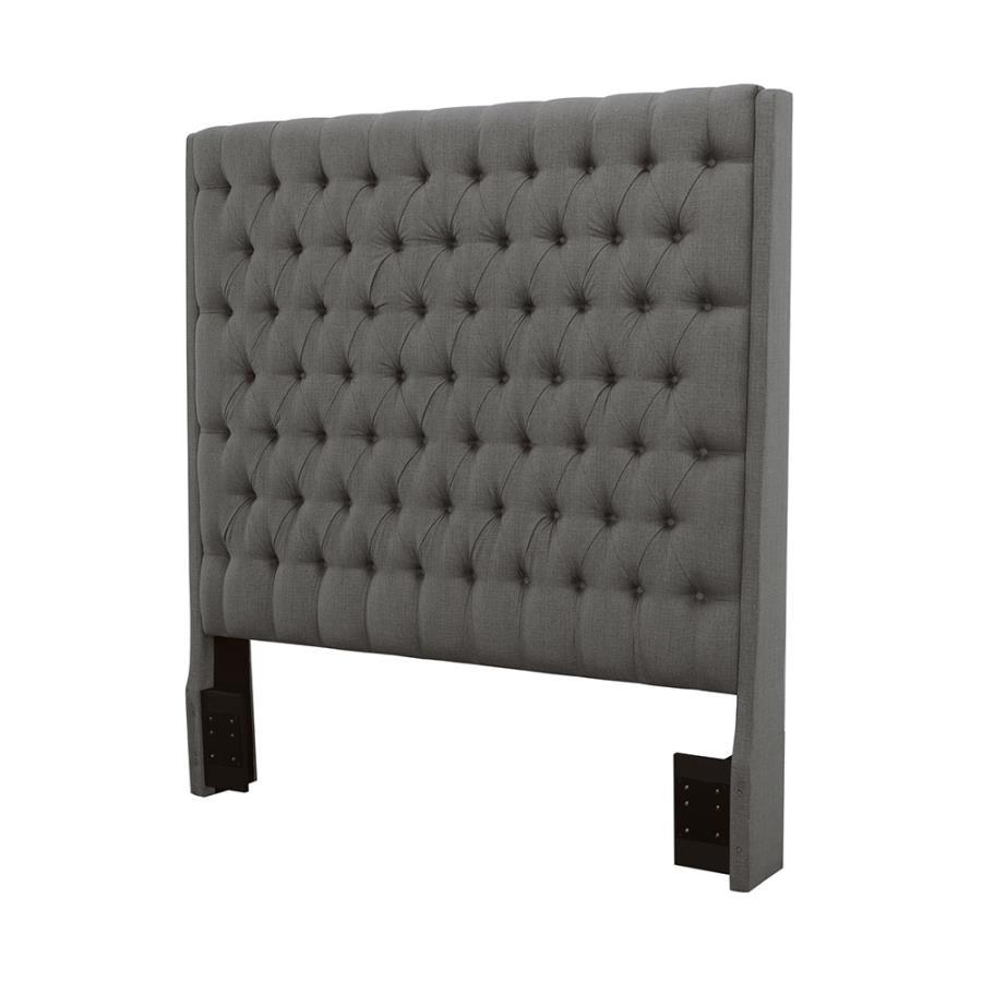Camille - Upholstered Queen Panel Headboard - Gray CoasterEssence