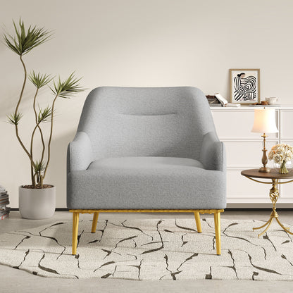 Modern Elegance Accent Chair With Curved Backrest Noble House