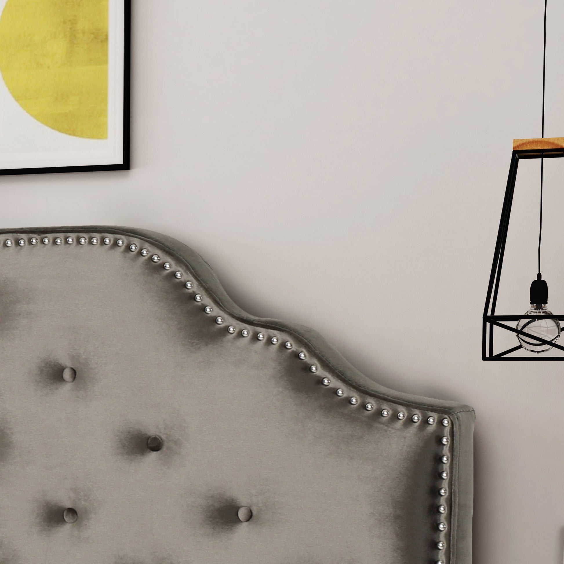 Luella - Button Tufted Upholstered Headboard Noble House