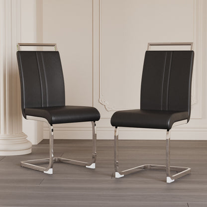 Modern Dining Chairs With Padded Seat, High Back Home Essentials