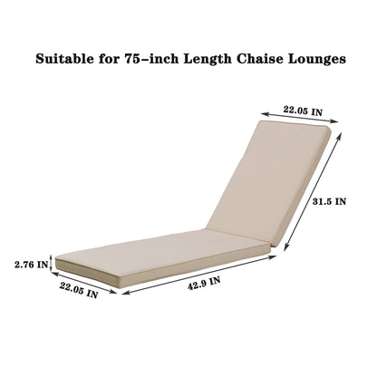 Outdoor Lounge Chair Cushion Replacement Patio Funiture Seat Cushion Chaise Home Essentials